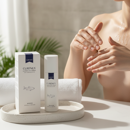 Your Curenex Salmon DNA Serum Application Protocol: A Luxury K-Beauty Touch.