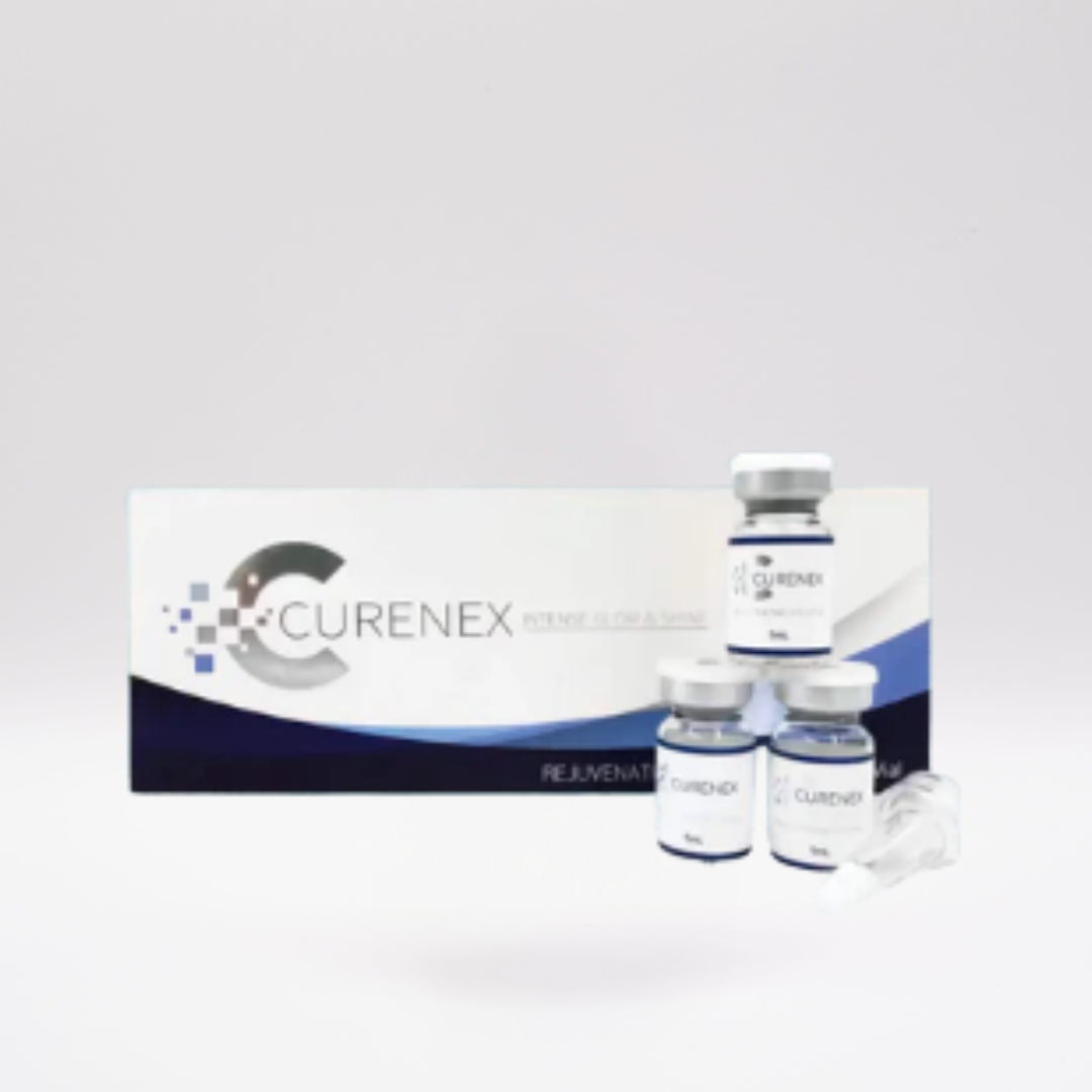 Curenex Salmon DNA PDRN Skin Booster professional microneedling serum with three vials and packaging for skin rejuvenation