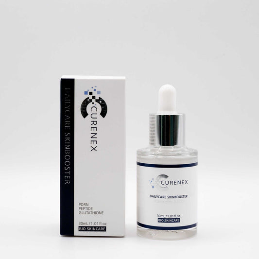 Curenex Salmon DNA Serum DailyCare Skinbooster serum bottle and box packaging on white background